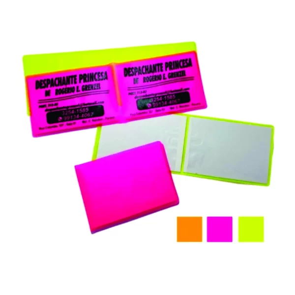 Carteira Fluorescente Horizontal